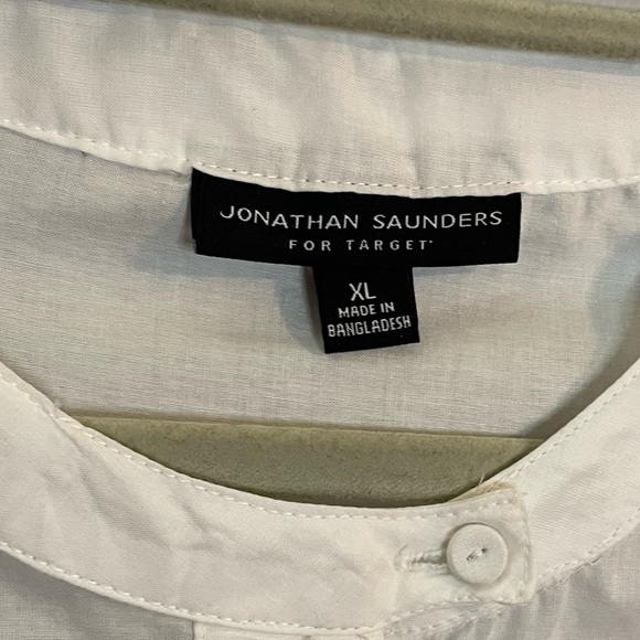 JONATHAN SAUNDERS for target NWT Tan and White Top SZ/XL 100% Cotton - Picture 9 of 9